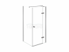 BESCO Kabina prysznicowa Pixa Gun Metal 100x90x195 Lewa PPL109-195GR